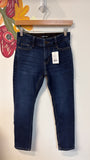 Liz Claiborne Sara Slim Leg Mid Rise Jeans, 2 Petite Short