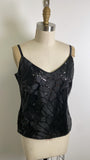 White House Black Market Black Sequin Tank, M