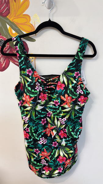 Swimsuits for All Print One Piece Swimsuit, 16