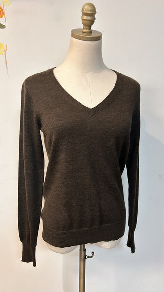 Ann Taylor Brown Merino Wool Sweater, M