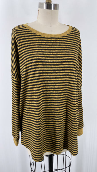 Workshop Black Stripe Top, 1X