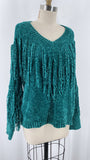 Sugar Lips Green Chenille Sweater, S