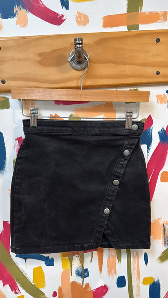 We the Free People Black Denim Skirt, 0