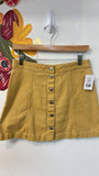 H&M Yellow Denim Button Front Skirt, 6