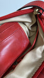 Lodis Red Leather Crossbody Bag, 10"x7"