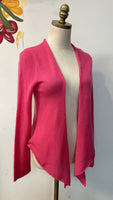 Garnet Hill Pink 100% Cashmere Cardigan, M