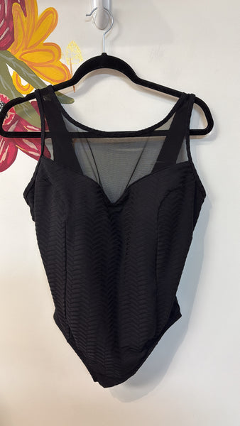 Longitude Black One Piece Swimsuit, 12