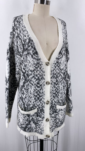 Willow Root Gray Cardigan, L