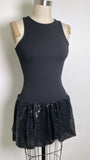 Derek Heart Black Sequin Dress, M
