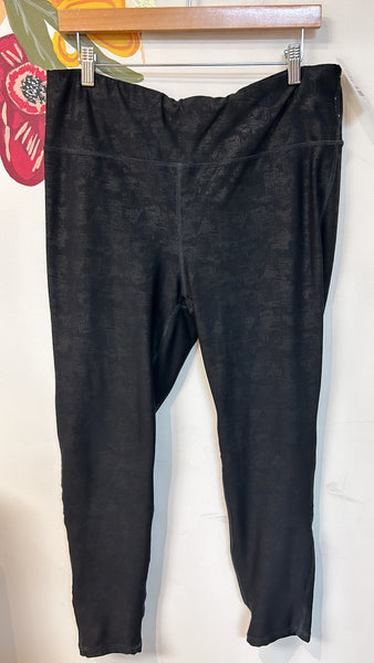 Mono B Black Athletic Leggings, 2XL