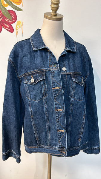 Old Navy Denim Boyfriend Jacket, L