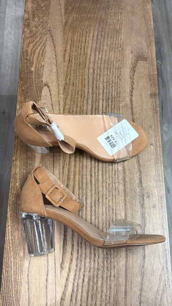 New Torrid Brown/Translucent Sandals, 8.5 Wide (retail $74)