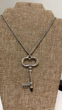 New Chico's Silver Key Necklace, 30"-32"