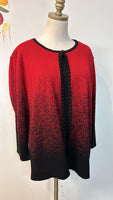 Alfred Dunner Red/Black Sweater, XL