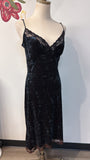 Betsey Johnson Black Crushed Velvet Dress, 10