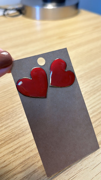 Red Heart  Earrings