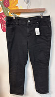 St. John's Bay Black Straight Leg Jeans, 16 Petite