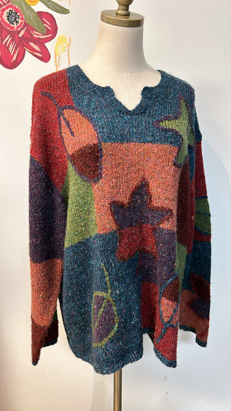 Mandal Bay Fall Leaves Sweater, XXL