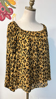 Ophelia Roe Animal Print Top, XL