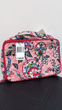New Vera Bradley Stitched Flowers Iconic Large Blush & Brush Case