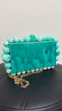 Green Crossbody/Clutch, 7"x4"