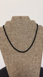 JTV Black Spinel Necklace, 16"-18"