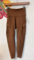 Old Navy Brown Powersoft High Rise Athletic Leggings, XS with Pockets