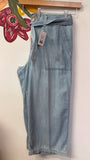 New Seven 7 Chambray Wide Leg 26" Inseam Pants, 14