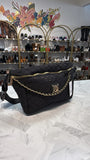 New Alexis Bendel Black Quilted Crossbody Sling Bag, 14.5"x9"