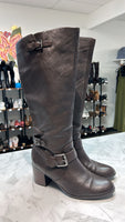 Alfani Brown Leather Maren Boots, 9