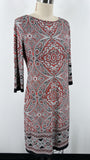 New London Times Red/Black Paisley Dress, 8