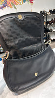 Michael Kors Black Flap Shoulder Bag, 11"x8"