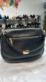 Michael Kors Black Flap Shoulder Bag, 11"x8"