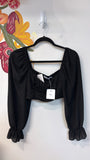 New Adika Black Cropped Top, S