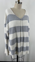 White Birch Stripe Sweater, XL