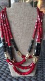 Chico's Gold/Red/Black Necklae