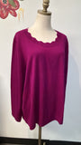 Talbots Purple Pure Merino Wool Sweater, 3X