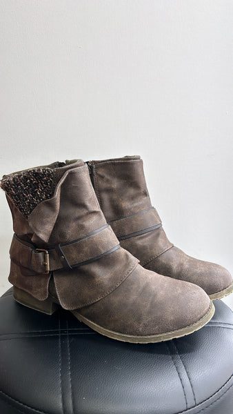 Pop Brown Ankle Boots, 11