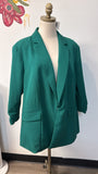 INC Green Blazer 3/4 Sleeve Jacket, 2X