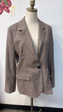 So Houndstooth Blazer Jacket, L