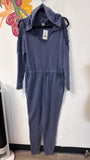 Venus Purple Open Shoulder 32" Inseam Jumpsuit, M