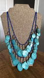 New Chico's Blue Ayana Necklace, 24"