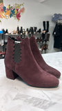 Ava & Aiden Suede Plum Ankle Boots, 38 (8)