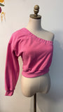 The Vintage Shop Pink One Shoulder Sweatshirt, S