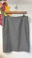 Kasper Black Gingham Skirt, 14