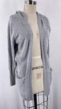 Cotton Emporium Gray Hooded Cardigan, S