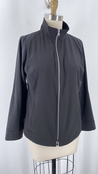 Chico's Black Zip Front Jacket, S with Pockets