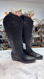 New Wild Fable Black Faux Leather Wide Calf Boots, 9