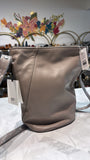 New Christopher Kon Putty Leather Crossbody Bag, 12"x12"