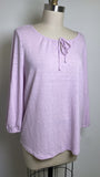 Talbots Purple Linen Blend Top, L
